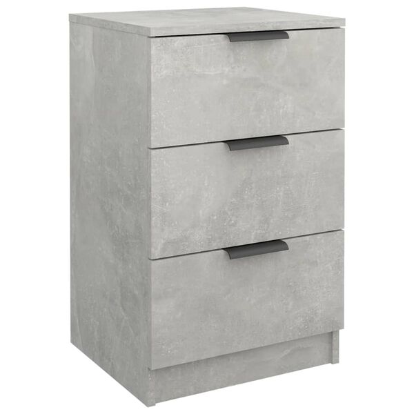 vidaXL Bedside Cabinet Concrete Grey 40x36x65 cm