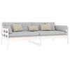 vidaXL Day Bed without Mattress White Solid Wood Pine 90x200 cm