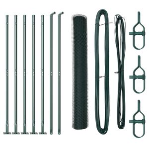 vidaXL Fence Post Green