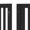 vidaXL Dog Gate with Door Foldable 6 Panels Black 480 cm Poplar Wood