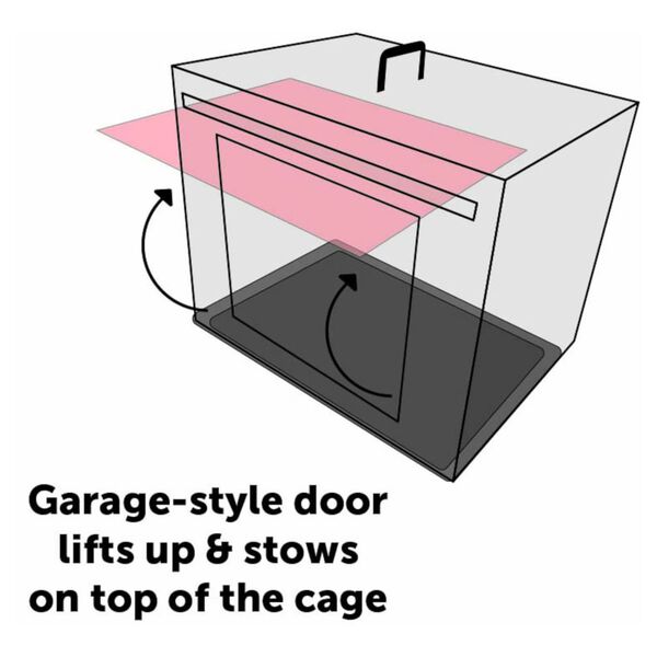 FLAMINGO Wire Cage with Sliding Door Nyo S 62x45x49.5 cm Black