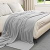 vidaXL Throw Blanket Grey 240 x 270 cm Fleece