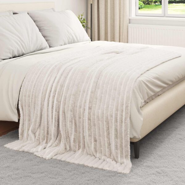 vidaXL Throw Blankets 6 pcs Cream 200 x 150 cm Fleece