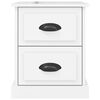 vidaXL Bedside Cabinet High Gloss White 39x39x47.5 cm Engineered Wood