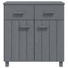 vidaXL Sideboard HAMAR Dark Grey 79x40x80 cm Solid Wood Pine