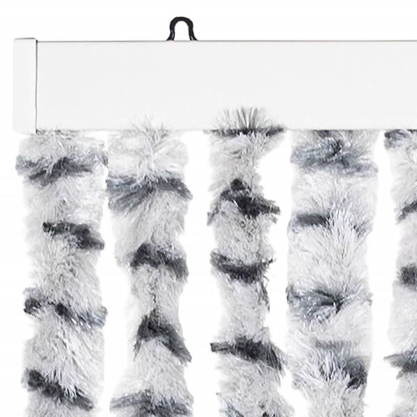 vidaXL Insect Curtain Light and Dark Grey 56x185 cm Chenille