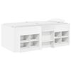 vidaXL Loft Bed Frame with Cabinet 3 pcs White Engineered Wood