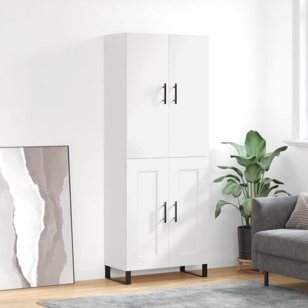 vidaXL Highboard White 69.5x34x180 cm Engineered Wood