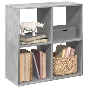 vidaXL Room Divider Bookcase Concrete Grey 69,5x29x69,5 cm Engineered Wood