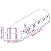 vidaXL Greenhouse Replacement Cover (27 m²) 3x9x2 m Transparent