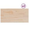 vidaXL Table Tops 2 pcs 60x30x2.5 cm Rectangular Solid Wood Pine