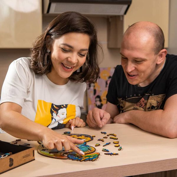 UNIDRAGON 330 Piece Wooden Jigsaw Puzzle Guarding Dragon King Size 27x44 cm