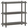 vidaXL Shelving Unit 3-Tier 100 x 40 x 96 cm PP Light Grey