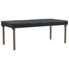 vidaXL Table Cover Plain Black 92 x 202 x 15 cm Fabric