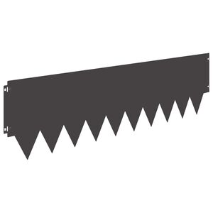 vidaXL Lawn Edging 10 pcs 103 x 30 cm Steel Black