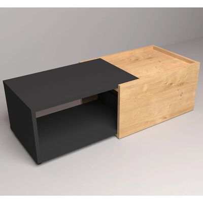 FMD Extendable Coffee Table Artisan Oak and Black