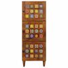 vidaXL Highboard with Door Walnut 40 x 33.5 x 110 cm Solid Mango Wood
