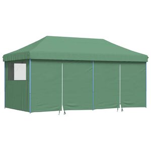 vidaXL Party Tent Green with Blue Frame Oxford Fabric