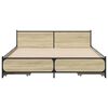 vidaXL Bed Frame with Drawers without Mattress Sonoma Oak 120x190 cm Small Double