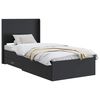 vidaXL Bed Frame with Storage and Headboard Black 75 x 190 cm