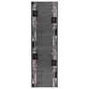 vidaXL Runner Rug FLORNES Woven Grey Leaves 67 x 150 cm PP 7 mm