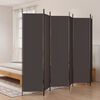 vidaXL 6-Panel Room Divider Brown 300x200 cm Fabric