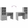 vidaXL Desk with Drawer 2 pcs Grey Sonoma