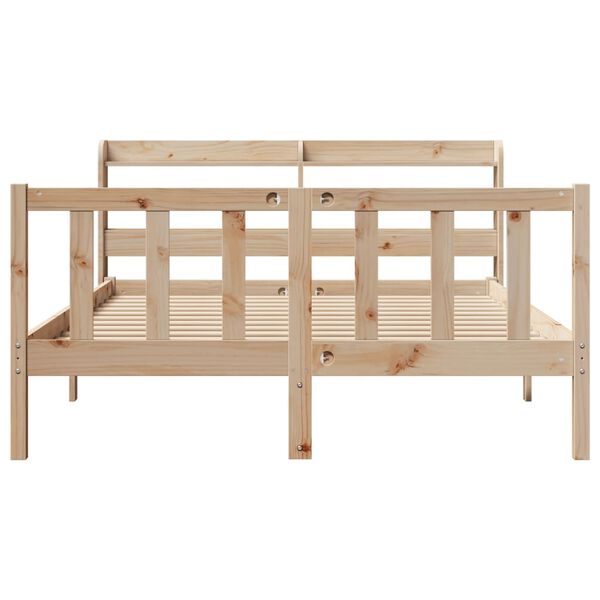 vidaXL Bed Frame without Mattress 160x200 cm Solid Wood Pine
