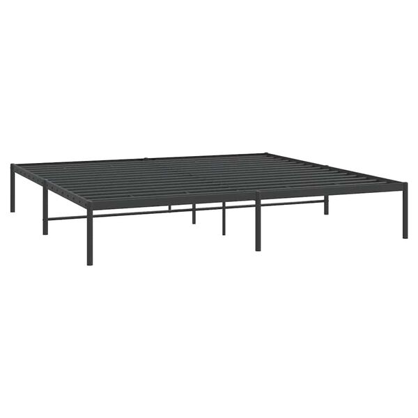 vidaXL Metal Bed Frame without Mattress Black 180x200cm