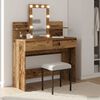 vidaXL Dressing Table Old Wood 100 x 40 x 130 cm Engineered Wood