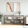 vidaXL Console Table Sonoma Oak 160x30x75 cm Engineered Wood and Iron
