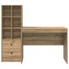 vidaXL Desk with Drawer 2 pcs Artisan Oak