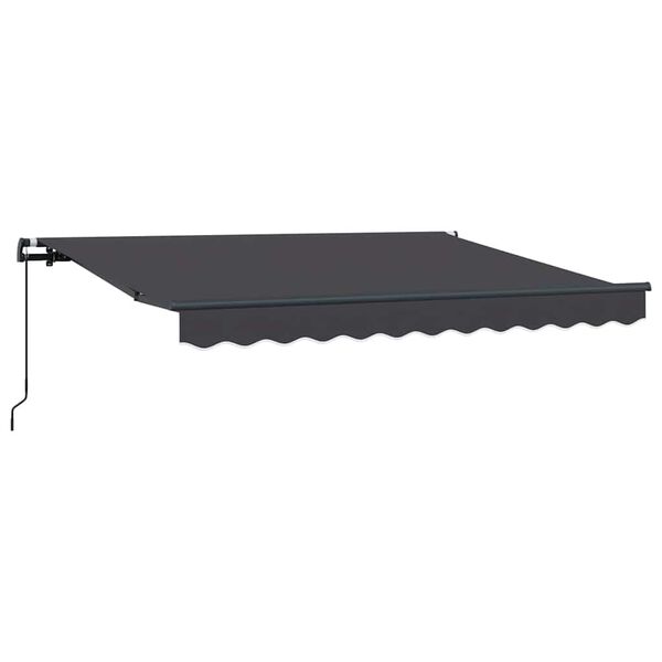 vidaXL Retractable Awning Manual Anthracite 300 x 200 cm Fabric