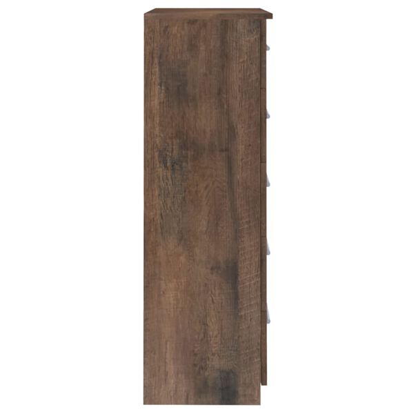 vidaXL Chest of Drawers Smoked Oak 71x35x108 cm Engineered Wood