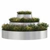 vidaXL Garden Planter Silver 120 x 120 x 20 cm Stainless Steel