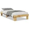 vidaXL Bed Frame without Mattress 75x190 cm Small Single Solid Wood Oak