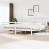 vidaXL Bed Frame without Mattress White 180x200 cm Super King Solid Wood