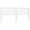 vidaXL Metal Replace Headboard White 200 cm