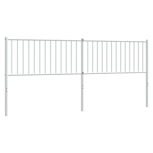 vidaXL Metal Replace Headboard White 200 cm
