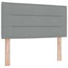 vidaXL LED Headboard with LED Strip Lights Light grey 80 cm Fabric