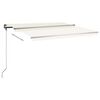 vidaXL Freestanding Manual Retractable Awning 400x300 cm Cream