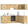 vidaXL Cabinet with Drawer SKI 10 pcs Honey Brown Solid Pine Wood