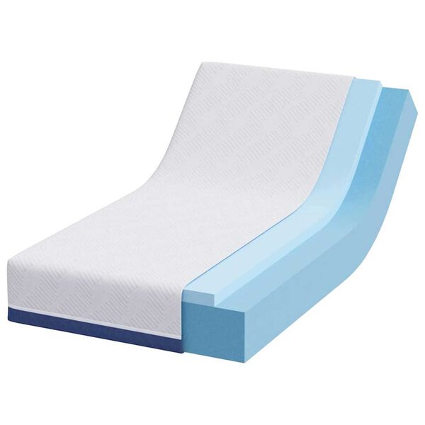 vidaXL Mattress White and Blue 80 x 160 cm Gel-Infused Foam