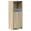 vidaXL Sideboard with LED Sonoma Oak 38x34x100 cm Engineered Wood