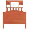 vidaXL Bookcase Bed without Mattress Wax Brown 75x190 cm Small Single Solid Wood Pine