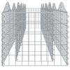 vidaXL Arched Gabion Raised Bed 400x50x50 cm Galvanised Iron