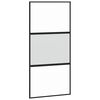 vidaXL Sliding Door Black 102,5x205 cm Tempered Glass and Aluminium