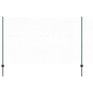 vidaXL Welded Wire Fence 10 x 1.4 m (W x H) PVC-Coated Steel Green