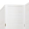 vidaXL Room Divider 5 Panels White Solid Wood Paulownia