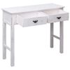 vidaXL Console Table Antique White 90x30x77 cm Wood